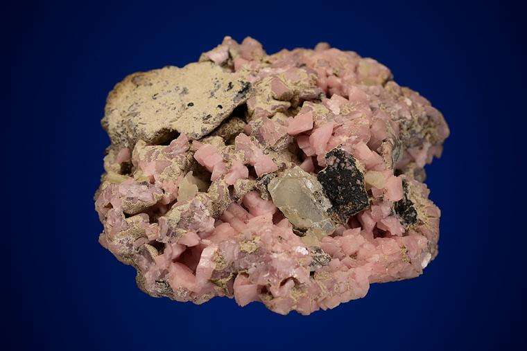 SPHALERITE on RHODOCHROSITE